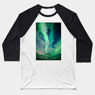 Auroraboreale in Iceland. Baseball T-Shirt